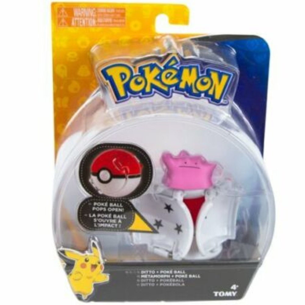 Pokémon Throw 'N' Pop Ditto + Poké Ball 2" Ditto Figure Tomy T19117
